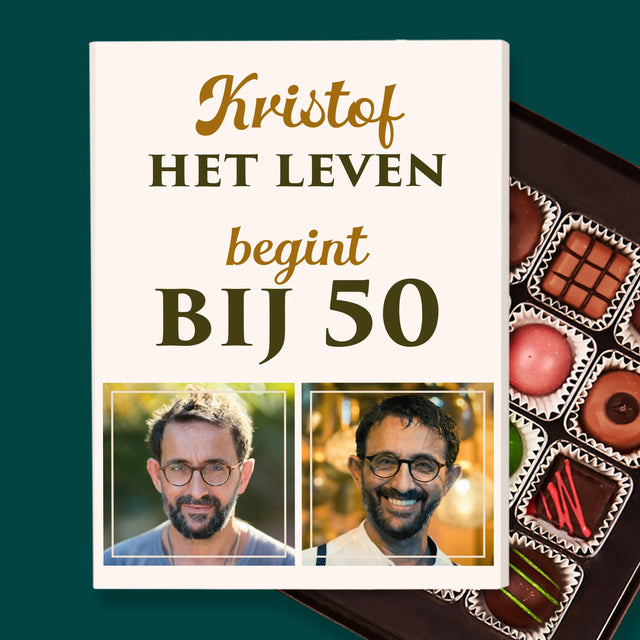Fotocollage: Het Leven Begint Bij 50 - Pralines