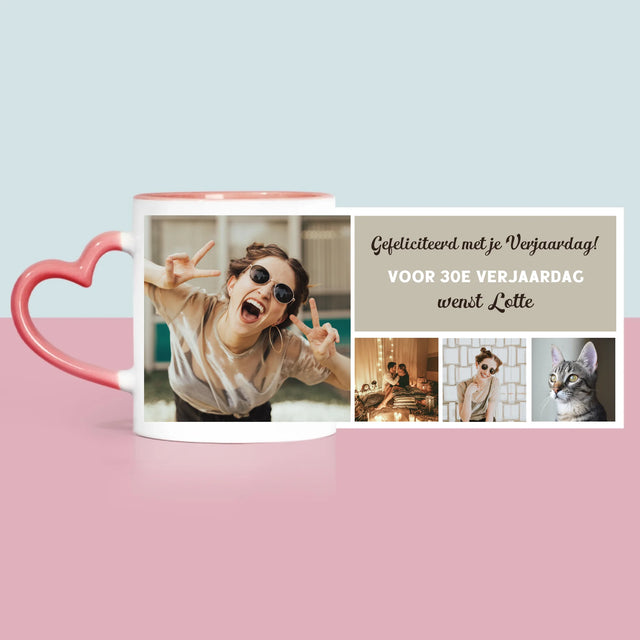 Fotocollage: Fotocollage Verjaardag - Mok