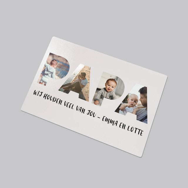 Woord Van Foto'S: Papa  - Bureauonderlegger