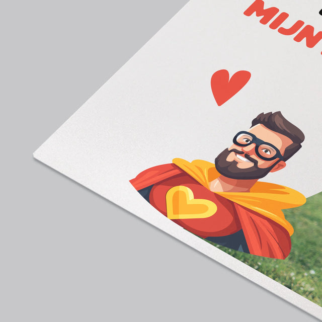 Foto En Handtekening: Papa, Mijn Held - Bureauonderlegger