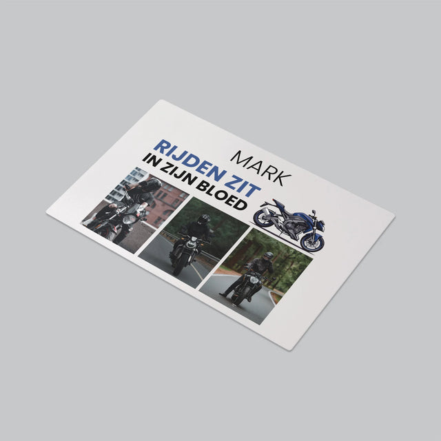 Fotocollage: Rijden Zit In Zijn Bloed - Bureauonderlegger