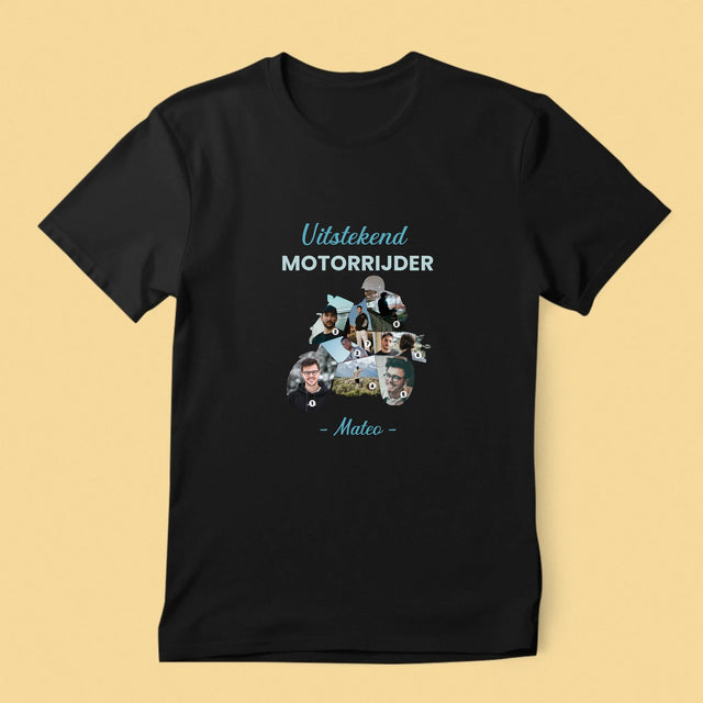 Vorm Van Foto'S: Uitstekend Motorrijder - T-Shirt Voor Heren