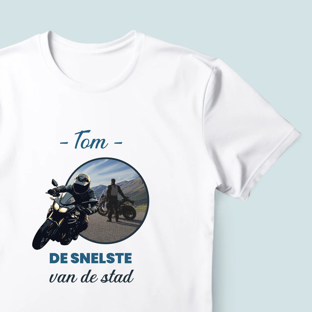 Foto En Handtekening: De Snelste Van De Stad  - T-Shirt Voor Heren