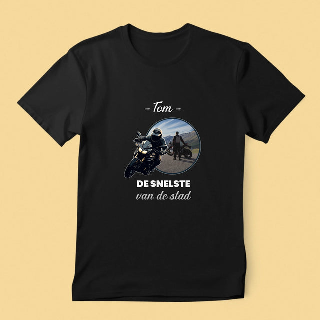 Foto En Handtekening: De Snelste Van De Stad  - T-Shirt Voor Heren