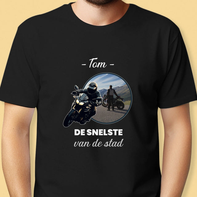 Foto En Handtekening: De Snelste Van De Stad  - T-Shirt Voor Heren