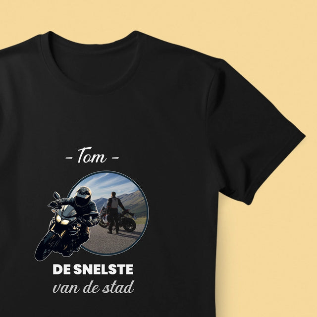 Foto En Handtekening: De Snelste Van De Stad  - T-Shirt Voor Heren