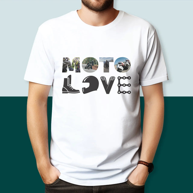 Woord Van Foto'S: Motolove - T-Shirt Voor Heren