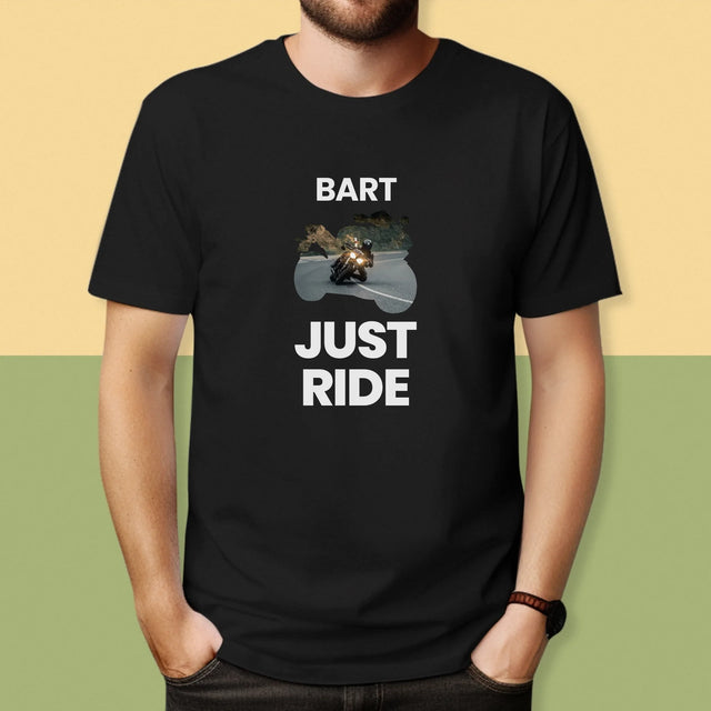 Vorm Van Foto'S: Just Ride - T-Shirt Voor Heren