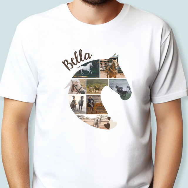 Vorm Van Foto'S: Paard - T-Shirt Voor Heren