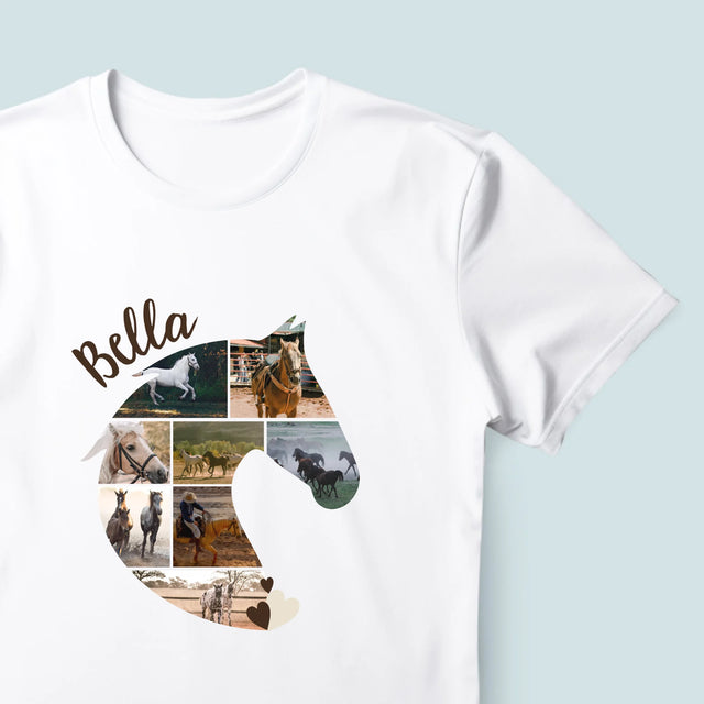 Vorm Van Foto'S: Paard - T-Shirt Voor Heren