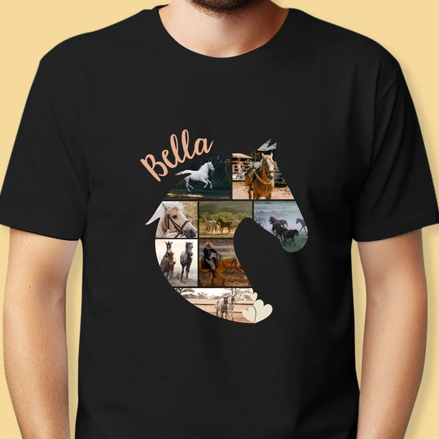 Vorm Van Foto'S: Paard - T-Shirt Voor Heren