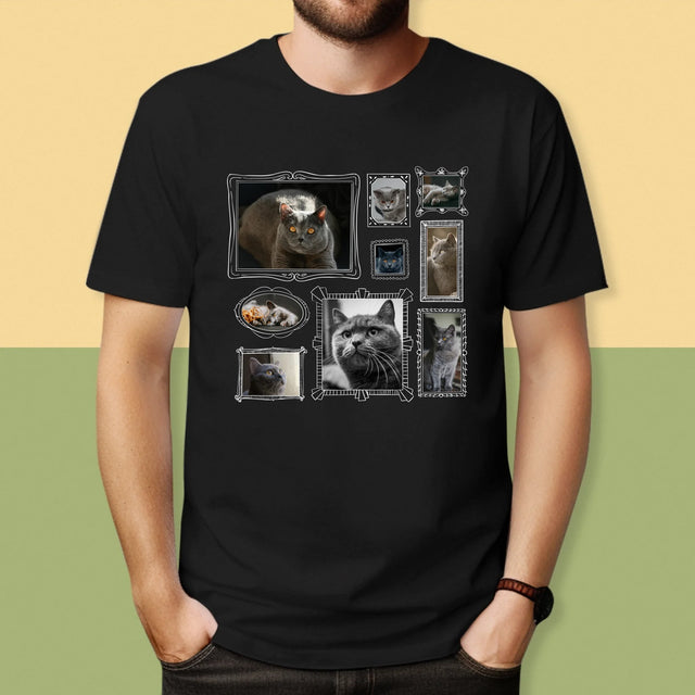 Fotocollage: Fotomuur Met Jouw Huisdier - T-Shirt Voor Heren