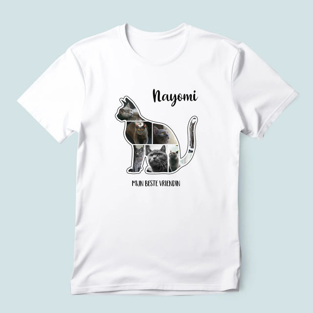 Vorm Van Foto'S: Kat Is De Beste Vriend - T-Shirt Voor Heren
