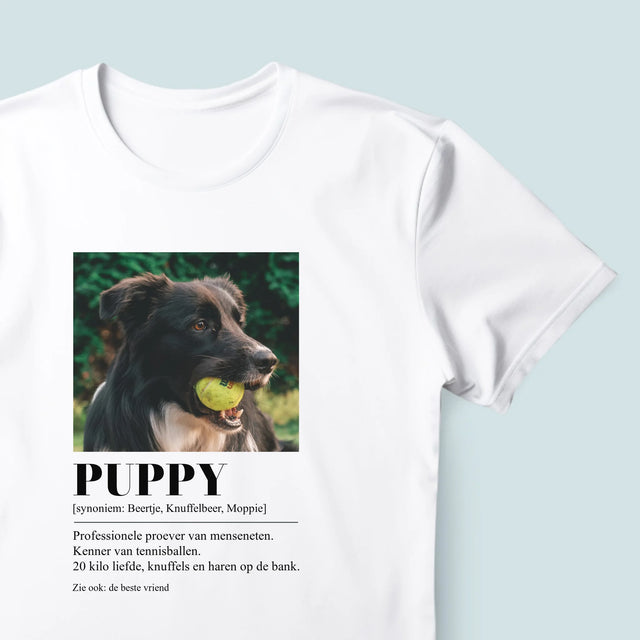 Foto En Handtekening: Huisdier Definitie - T-Shirt Voor Heren