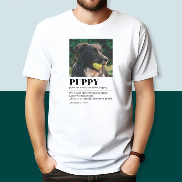 Foto En Handtekening: Huisdier Definitie - T-Shirt Voor Heren