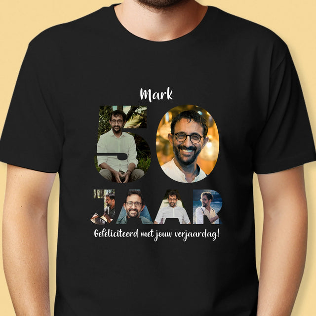 Woord Van Foto'S: 50 Jaar - T-Shirt Voor Heren