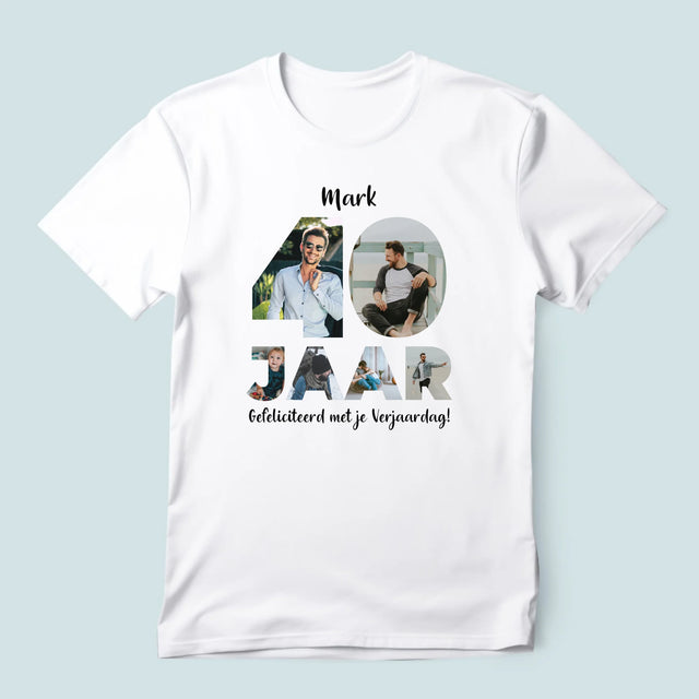 Woord Van Foto'S: 40 Jaar - T-Shirt Voor Heren
