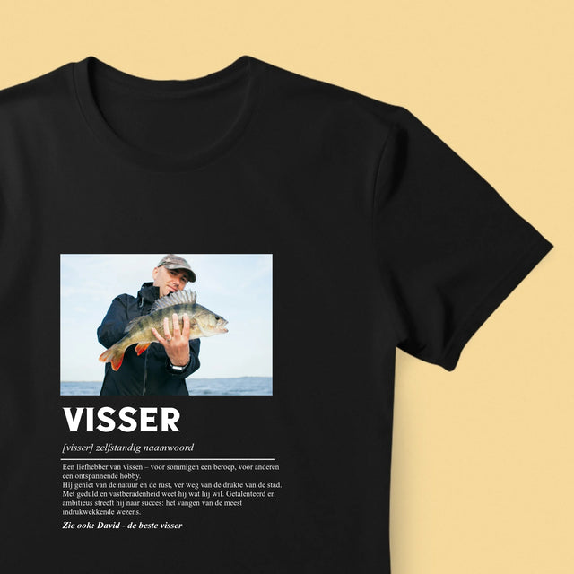 Foto En Handtekening: Definitie Visser - T-Shirt Voor Heren