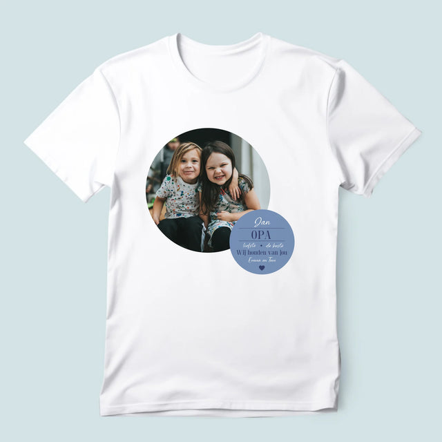 Fotocollage: Lieve Opa - T-Shirt Voor Heren