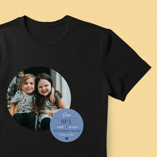 Fotocollage: Lieve Opa - T-Shirt Voor Heren