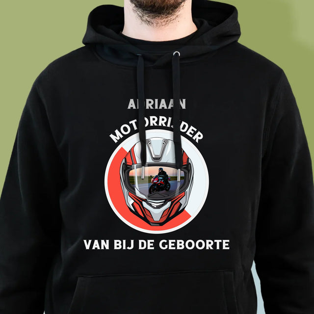 Foto En Handtekening: Motorrijder Van Bij De Geboorte - Herentrui Met Kap