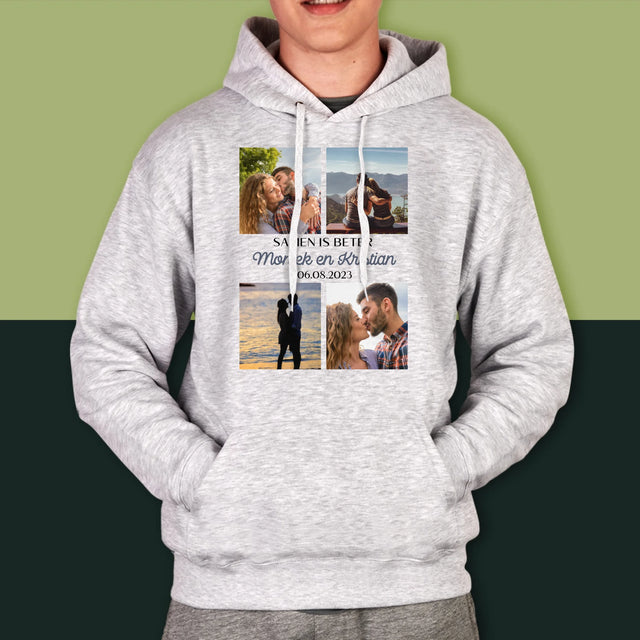 Fotocollage: Samen Is Beter - Herentrui Met Kap
