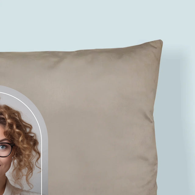 Foto En Handtekening: Best Teacher Ever - Kussen (Monogram)