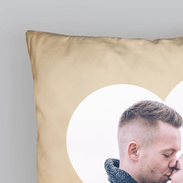 Fotocollage: Initialen Hart - Kussen (Monogram)