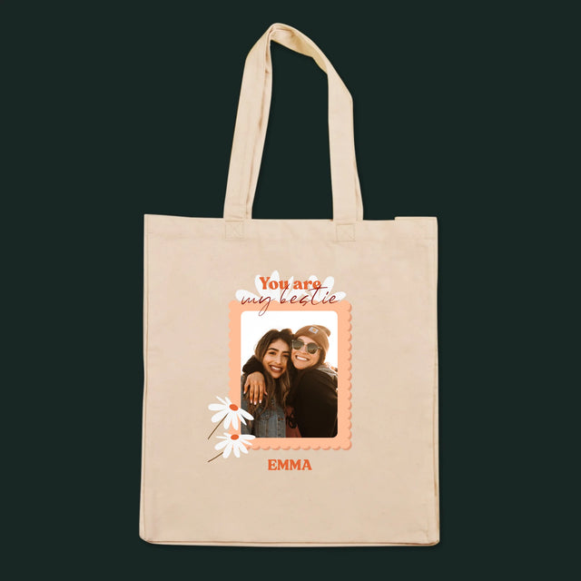 Fotocollage: Besties - Canvas Tas