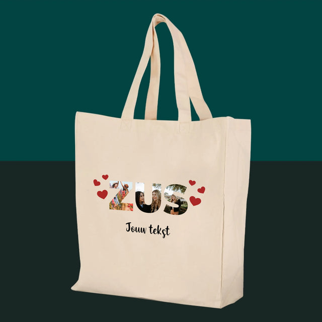 Woord Van Foto'S: Zus - Canvas Tas