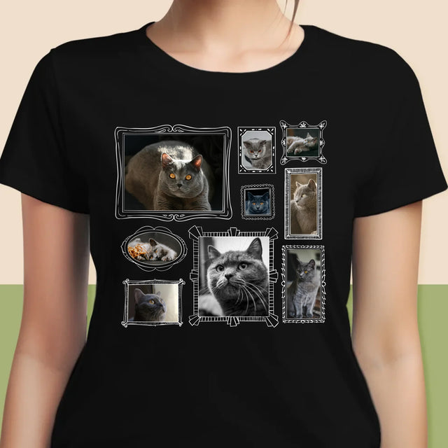 Fotocollage: Fotomuur Met Jouw Huisdier - T-Shirt Voor Dames