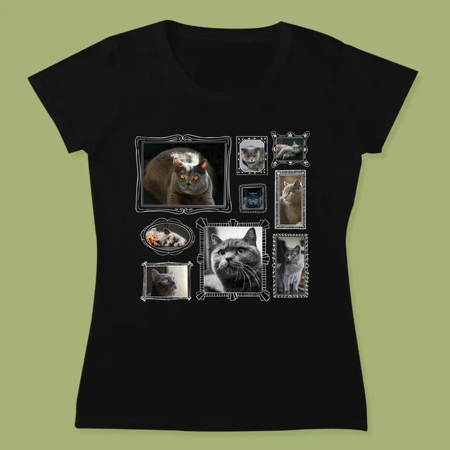 Fotocollage: Fotomuur Met Jouw Huisdier - T-Shirt Voor Dames