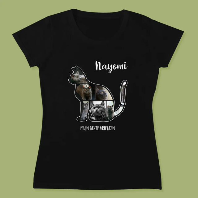 Vorm Van Foto'S: Kat Is De Beste Vriend - T-Shirt Voor Dames