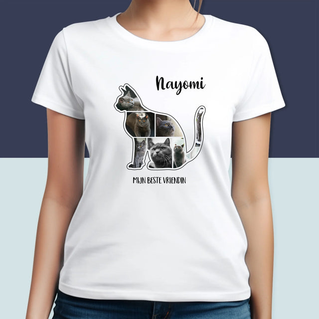 Vorm Van Foto'S: Kat Is De Beste Vriend - T-Shirt Voor Dames