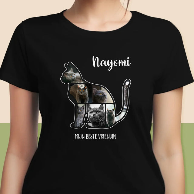 Vorm Van Foto'S: Kat Is De Beste Vriend - T-Shirt Voor Dames