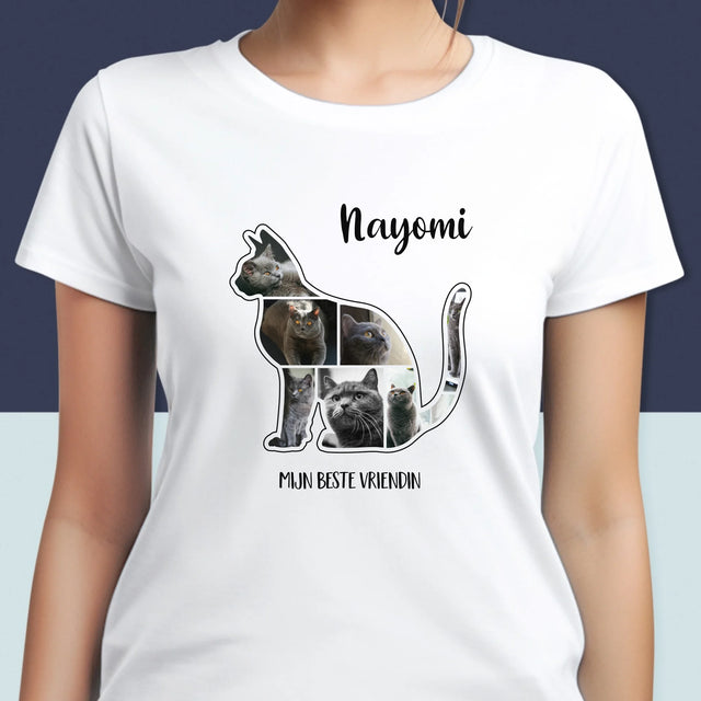 Vorm Van Foto'S: Kat Is De Beste Vriend - T-Shirt Voor Dames