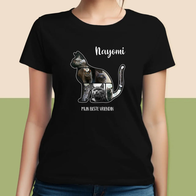 Vorm Van Foto'S: Kat Is De Beste Vriend - T-Shirt Voor Dames