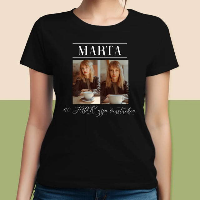 Fotocollage: 40 Jaar Zijn Verstreken - T-Shirt Voor Dames