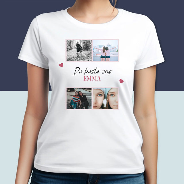 Fotocollage: De Beste Zus - T-Shirt Voor Dames