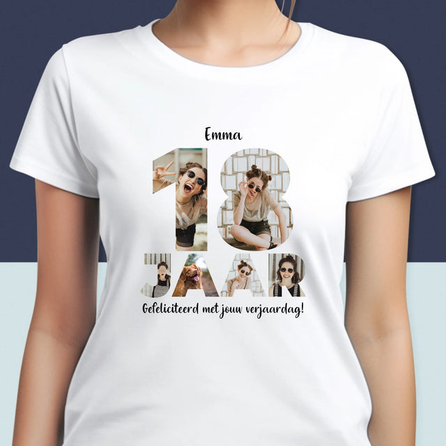 Woord Van Foto'S: 18 Jaar - T-Shirt Voor Dames