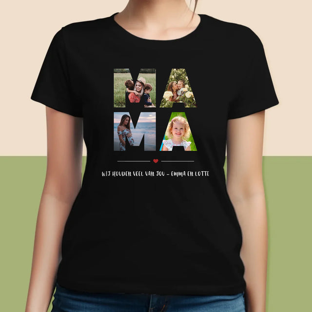 Woord Van Foto'S: Mama - T-Shirt Voor Dames