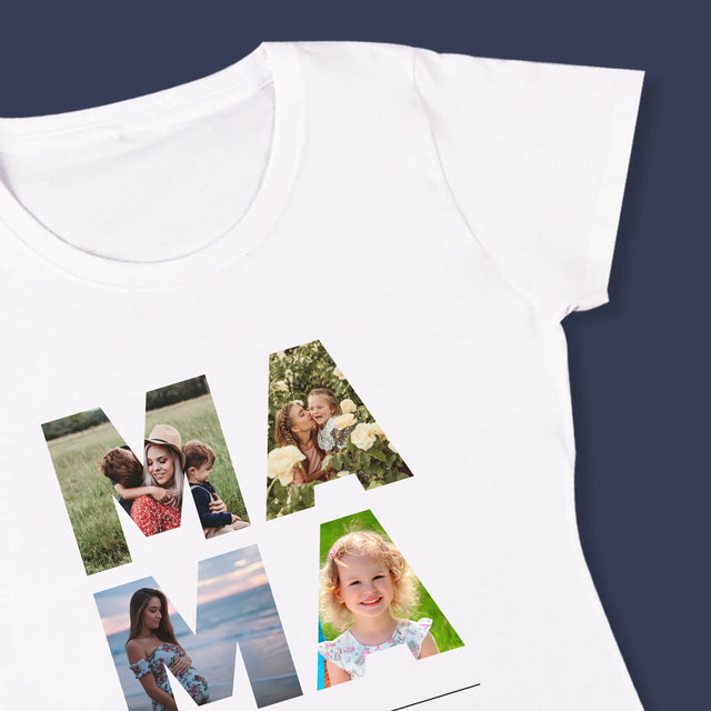 Woord Van Foto'S: Mama - T-Shirt Voor Dames