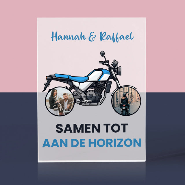 Fotocollage: Samen Tot Aan De Horizon - Acryl Blok