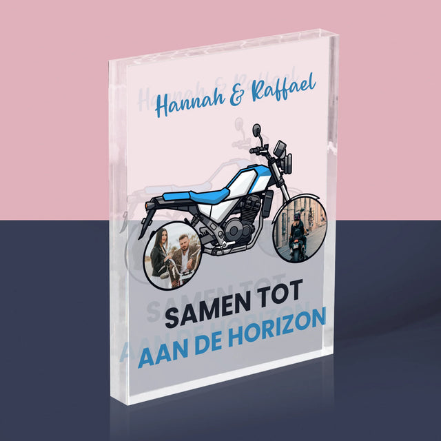 Fotocollage: Samen Tot Aan De Horizon - Acryl Blok