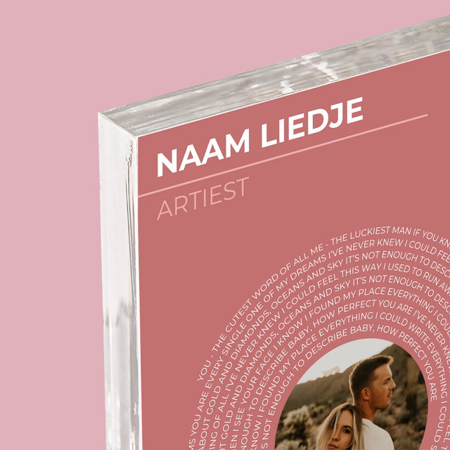 Foto En Handtekening: Ons Liedje Vinyl Lp - Acryl Blok