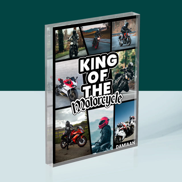 Fotocollage: King Of The Motorcycle - Acryl Blok