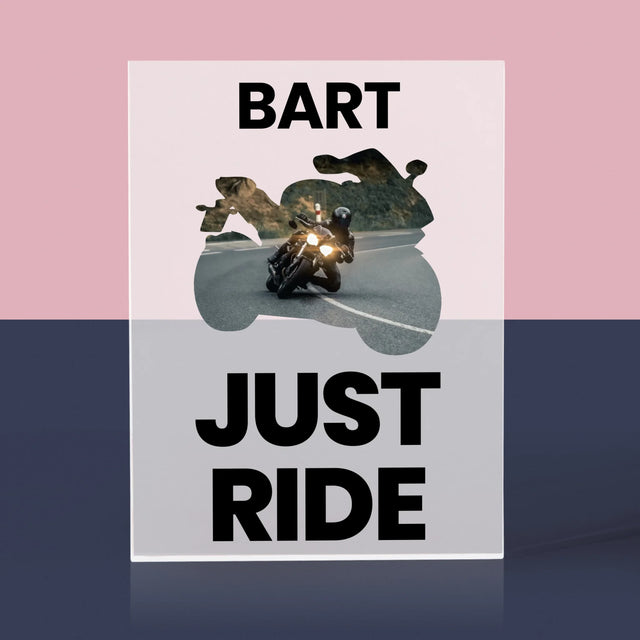 Vorm Van Foto'S: Just Ride - Acryl Blok