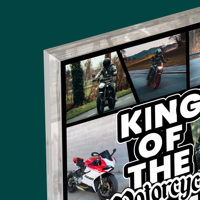 Fotocollage: King Of The Motorcycle - Acryl Blok