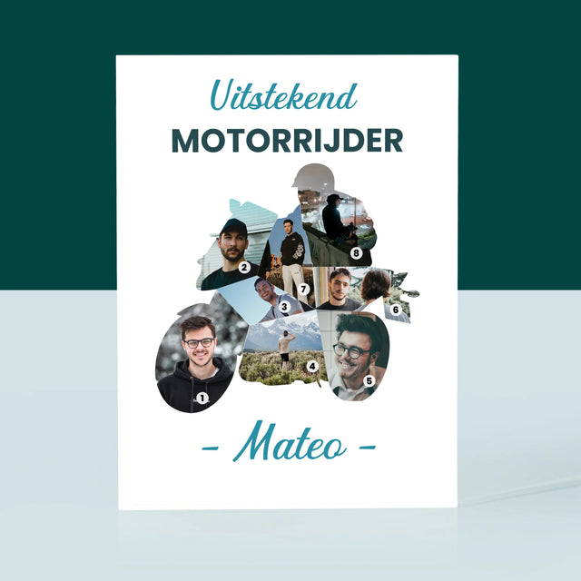 Vorm Van Foto'S: Uitstekend Motorrijder - Acryl Blok