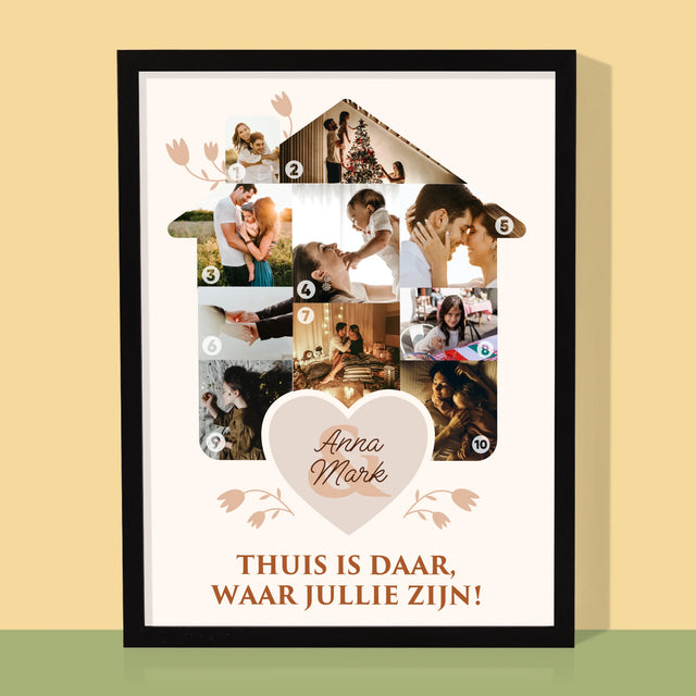 Vorm Van Foto'S: Familiehuis - Afdruk Met Frame 30X40 (Verticaal)
